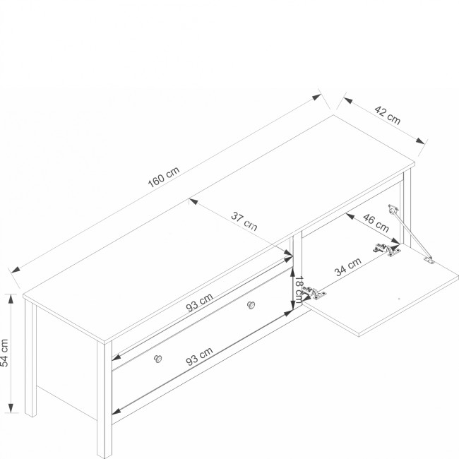Tv spintelė OLE 1S1K/160 Tv spintelė OLE 1S1K/160