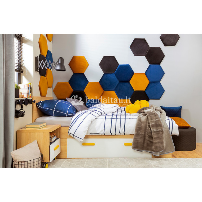 Minkšta sienų plokštė Hexagon 40x34,6 J Minkšta sienų plokštė Hexagon 40x34,6 J
