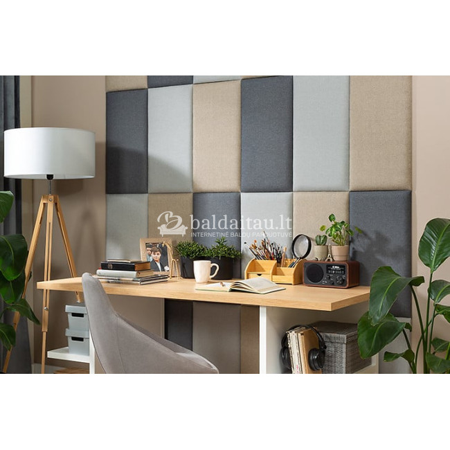 Minkšta sienų plokštė prostokąt 90x15 smėlio