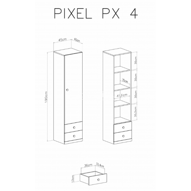 Spintelė PIXEL 4 Spintelė PIXEL 4