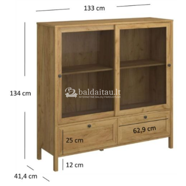 Žema vitrina KLARK 2W2S Žema vitrina KLARK 2W2S