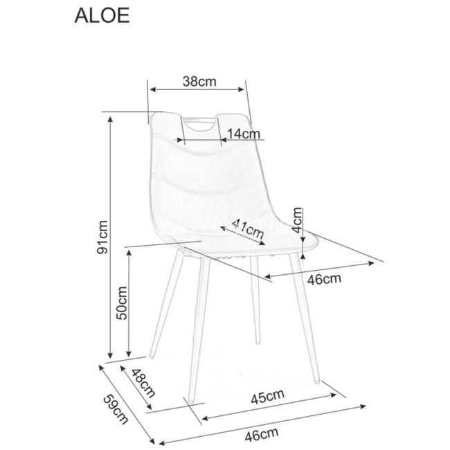 Kėdė ALOE ruda Kėdė ALOE ruda
