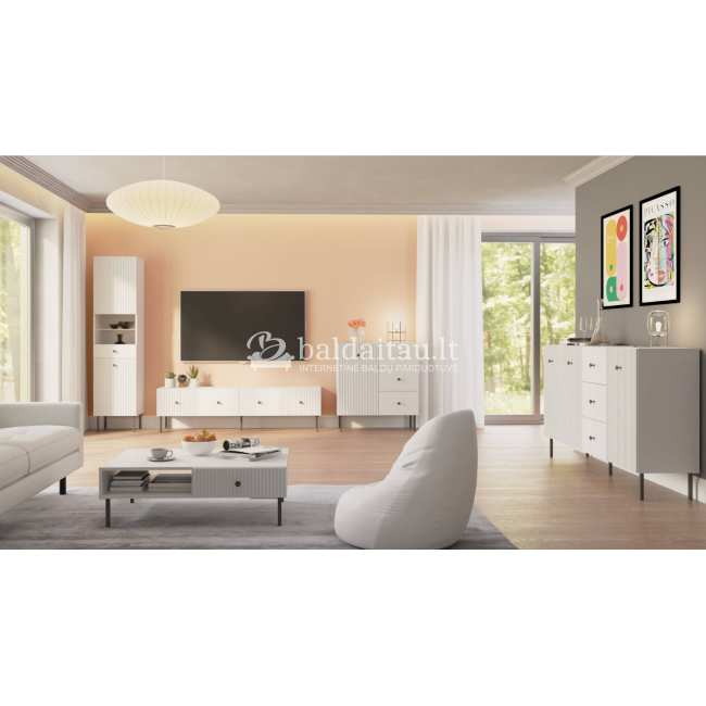 Tv spintelė VIENA 2D BALTA Tv spintelė VIENA 2D BALTA