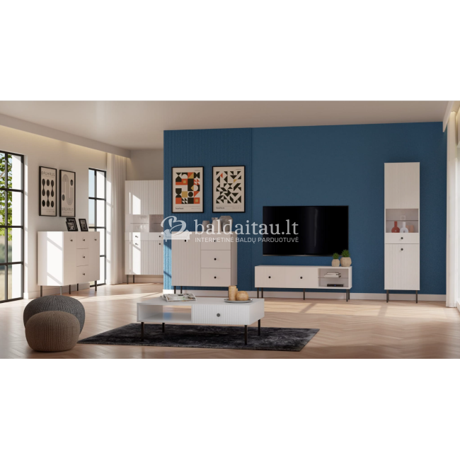 Tv spintelė VIENA 1D BALTA Tv spintelė VIENA 1D BALTA