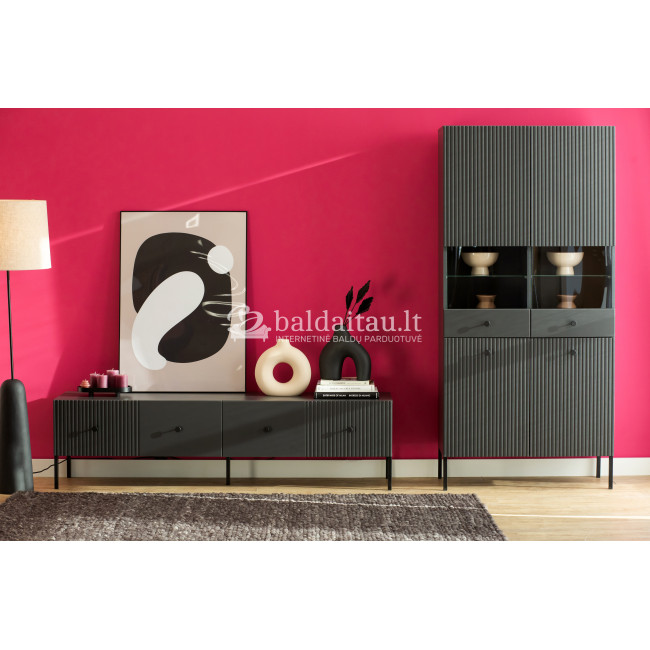 Tv spintelė VIENA 2D ANTRACITO Tv spintelė VIENA 2D ANTRACITO
