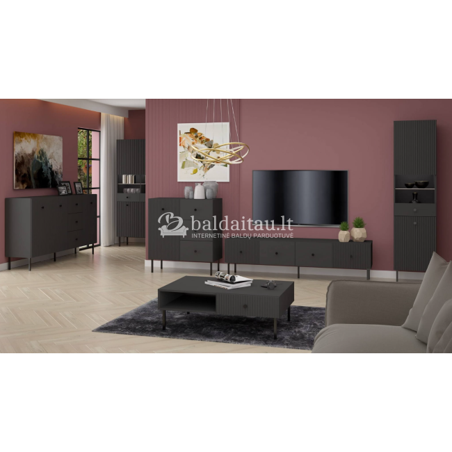 Tv spintelė VIENA 2D ANTRACITO Tv spintelė VIENA 2D ANTRACITO