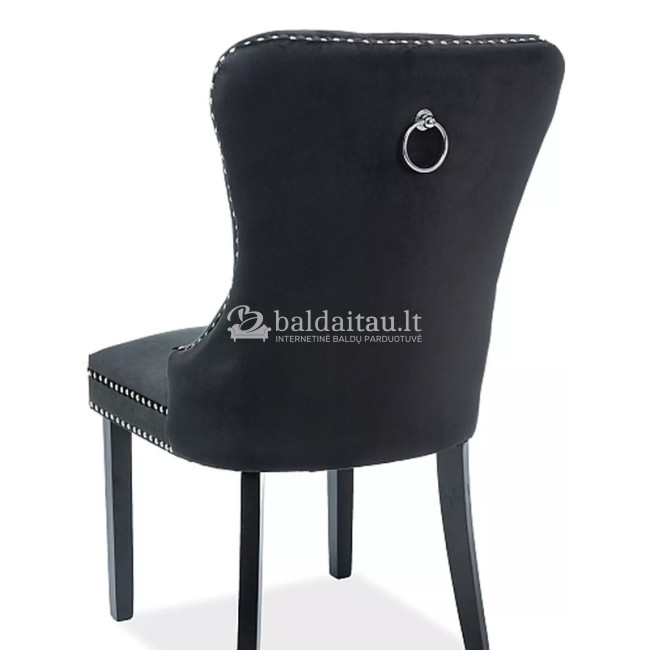 Kėdė AUGUST VELVET juoda Kėdė AUGUST VELVET juoda