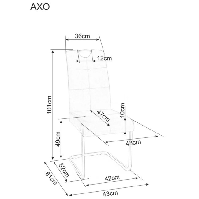 Kėdė AXO VELVET smėlio Kėdė AXO VELVET smėlio