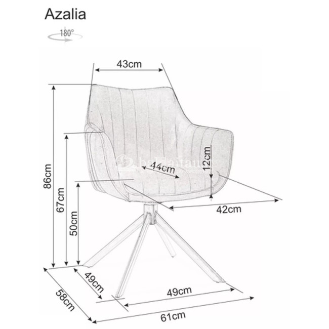 Kėdė AZALIA VELVET granatų Kėdė AZALIA VELVET granatų