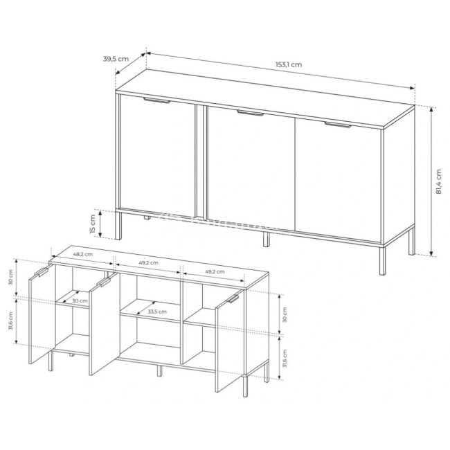 Komoda LARS 153 3D