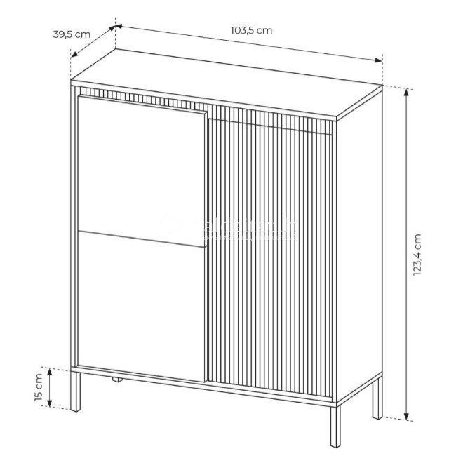 Aukšta komoda SENSO-SMĖLIO 3D Aukšta komoda SENSO-SMĖLIO 3D