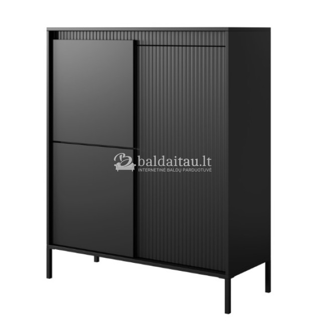 Aukšta komoda SENSO juoda 3D Aukšta komoda SENSO juoda 3D