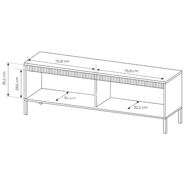 TV spintelė SENSO juoda 153 2D TV spintelė SENSO juoda 153 2D