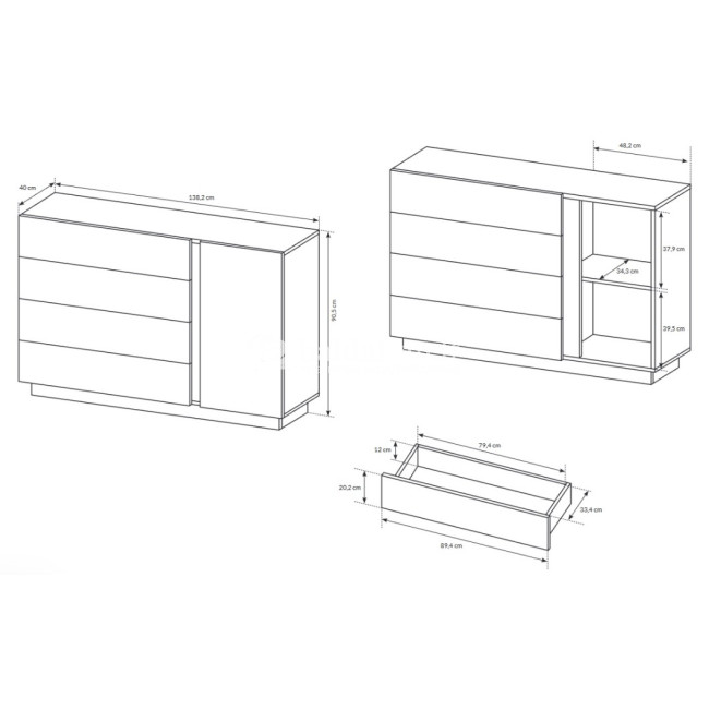 Komoda ARCO-BALTA 138 1D4S Komoda ARCO-BALTA 138 1D4S