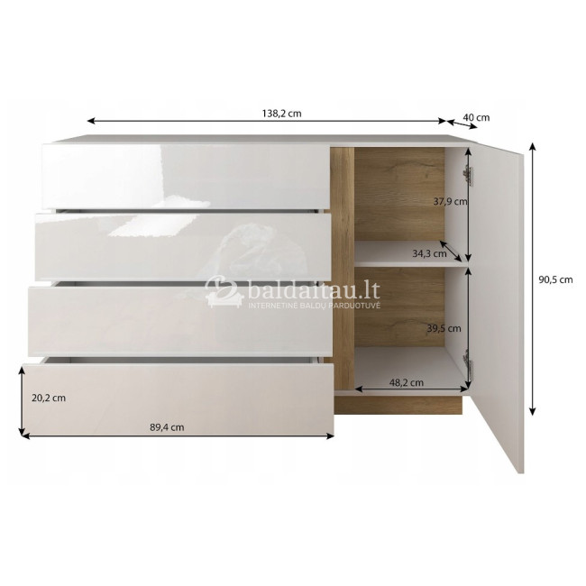 Komoda ARCO-BALTA 138 1D4S Komoda ARCO-BALTA 138 1D4S