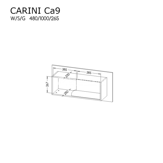 Pakabinama lentyna CARINI CA9 Pakabinama lentyna CARINI CA9