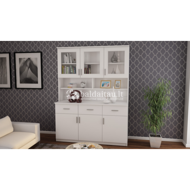 Vitrina KREDENS 150 balta Vitrina KREDENS 150 balta