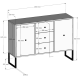 Komoda LINEA-KAŠMYRO 2D3S Komoda LINEA-KAŠMYRO 2D3S