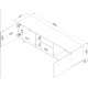 Tv spintelė ALMA 2D1P Tv spintelė ALMA 2D1P
