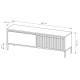 TV spintelė SENSO juoda 153 2D TV spintelė SENSO juoda 153 2D