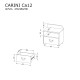 Naktinė spintelė CARINI CA12 Naktinė spintelė CARINI CA12