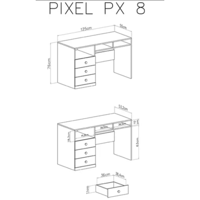 Rašomasis stalas PIXEL 8