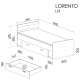 Lova LORENTO L13 balta naš ąžuolas Lova LORENTO L13 balta naš ąžuolas